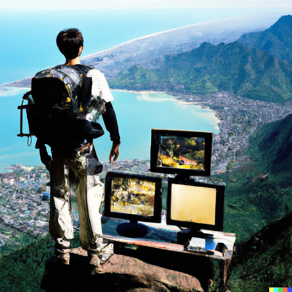 AI generated image on me on my travel